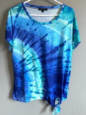 FunSport Blue Tie Dye Tshirt Women's Large Like New